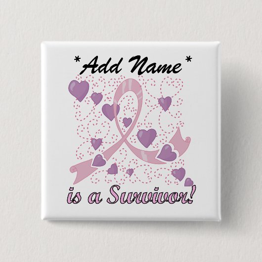 Kundengerechter BC Überlebend-quadratischer Knopf Button (Vorderseite)