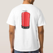 Kundengerechter Behälter auf hinterem T-Shirt (Rückseite)