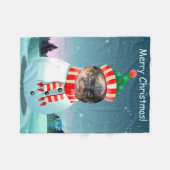 Kundengerechter Bild-Schneemann Fleecedecke (Vorderseite (Horizontal))