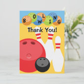 Kundengerechter Bowling danken Ihnen Dankeskarte (Stehend Vorderseite)
