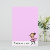 kundengerechter Cartoonballetttänzer stationär Briefpapier (Stehend Vorderseite)