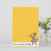 kundengerechter Cartoonballetttänzer stationär Briefpapier (Stehend Vorderseite)