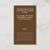 Kundengerechter Corgi Visitenkarte (Rückseite)