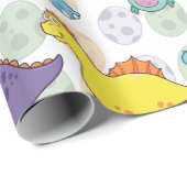 Kundengerechter Dinosaurier Geschenkpapier (Rolleneckpunkt)