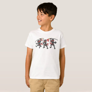 Kundengerechter drei Ninja Entwurf T-Shirt