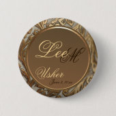 Kundengerechter eleganter Andenken-Knopf Ushers Button (Vorderseite)