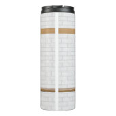 Kundengerechter Entwurf Netball Schwarzweiss Thermosbecher (Rückseite)