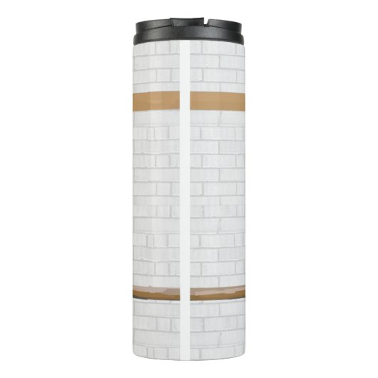 Kundengerechter Entwurf Netball Schwarzweiss Thermosbecher (Rückseite)