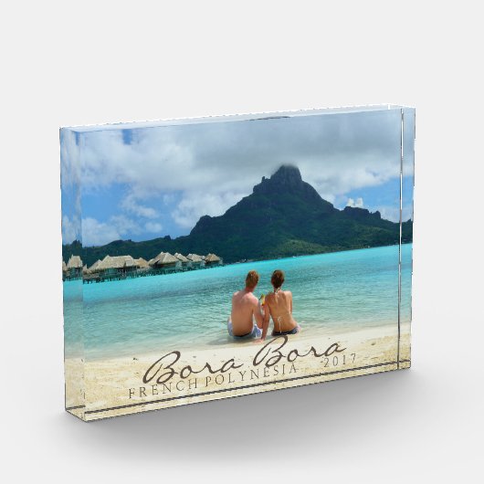 Kundengerechter Flitterwochenandenken-Fotoblock Fotoblock (Links)