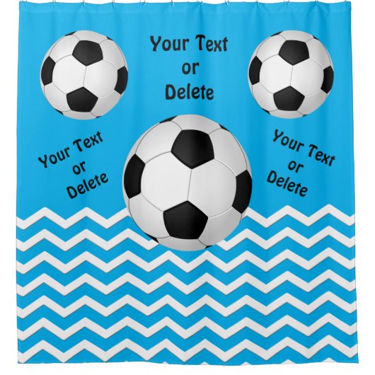 Kundengerechter Fußball-Duschvorhang für Mädchen Duschvorhang (Vorderseite)