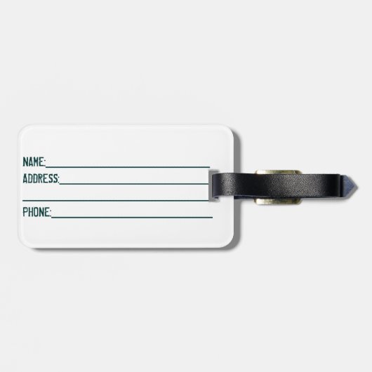 Kundengerechter Gepäckanhänger (Rückseite horizontal)