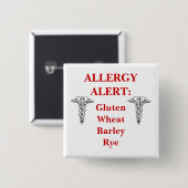 Kundengerechter Gluten-Allergie-Knopf Button (Vorne & Hinten)