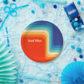 Kundengerechter guter Vibes-70er Ombre Pappteller (Party)