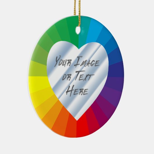 Kundengerechter Herz-Rahmen: Spektrum-Sammlung Keramik Ornament (Rechts)