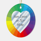 Kundengerechter Herz-Rahmen: Spektrum-Sammlung Keramik Ornament (Links)