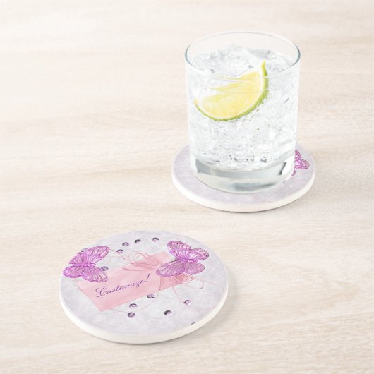 Kundengerechter hübscher rosa sandstein untersetzer (Seite)