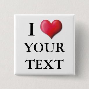 Kundengerechter i-Herz-Knopf 0002 Button