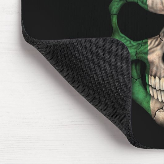 Kundengerechter irischer Flaggen-Schädel Mousepad (Ecke)