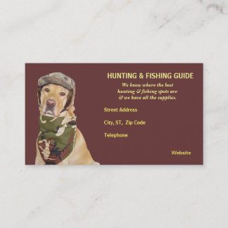 Kundengerechter Jagd-/Fischen-Führer Visitenkarte
