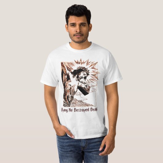 Kundengerechter Jesus auf QuerShirt T-Shirt (Vorne ganz)