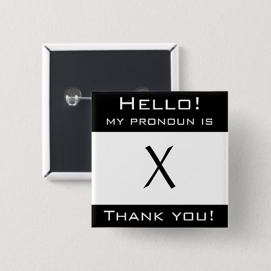 Kundengerechter Knopf "meines Pronomens" Button (Vorne & Hinten)