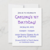 Kundengerechter Kraken-Kuchen-Geburtstag laden ein Einladung (Rückseite)