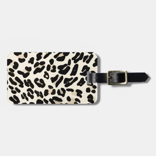 Kundengerechter Leopard-Druck-Gepäckanhänger Gepäckanhänger (Vorderseite horizontal)