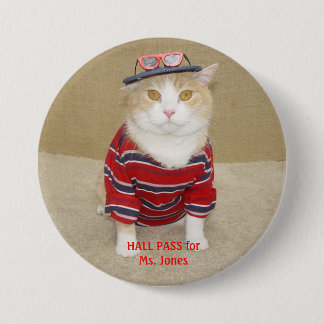 Kundengerechter lustiger Katzen-Hall-Durchlauf Button