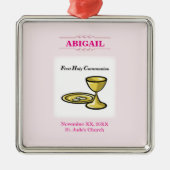 Kundengerechter, Mädchen-Kommunions-Körper und Silbernes Ornament (Vorne)