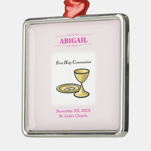 Kundengerechter, Mädchen-Kommunions-Körper und Silbernes Ornament (Links)