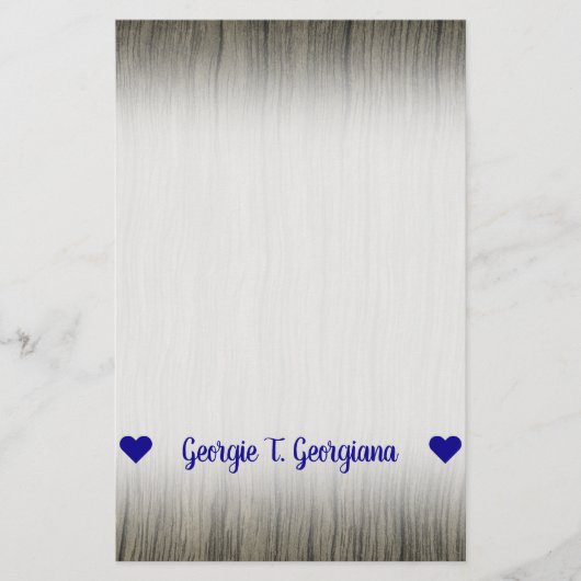 Kundengerechter Name; Rustikales Imitat-hölzernes Briefpapier (Vorderseite)