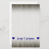 Kundengerechter Name; Rustikales Imitat-hölzernes Briefpapier (Vorne/Hinten)