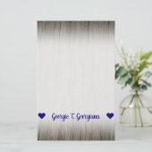 Kundengerechter Name; Rustikales Imitat-hölzernes Briefpapier (Stehend Vorderseite)