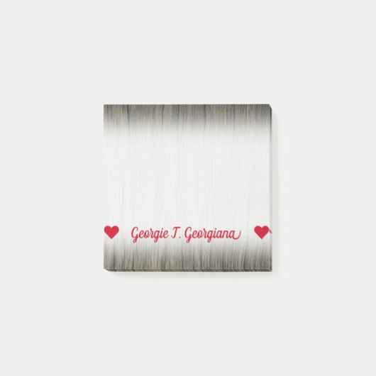 Kundengerechter Name; Rustikales Imitat-hölzernes Post-it Klebezettel (Vorderseite)