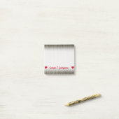 Kundengerechter Name; Rustikales Imitat-hölzernes Post-it Klebezettel (Auf Schreibtisch)