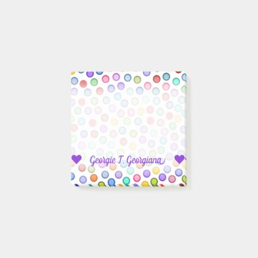 Kundengerechter Name; Viele bunten Post-it Klebezettel (Vorderseite)