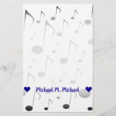 Kundengerechter Name; Viele musikalischen Briefpapier (Vorderseite)