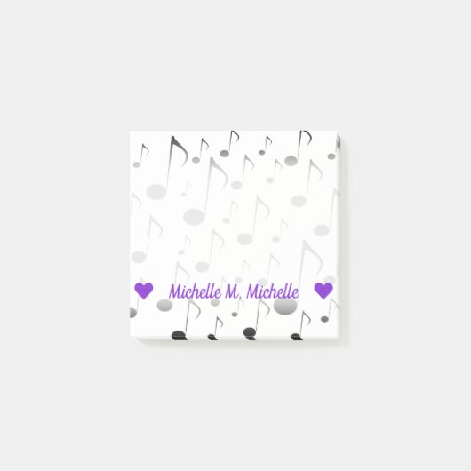 Kundengerechter Name; Viele musikalischen Post-it Klebezettel (Vorderseite)