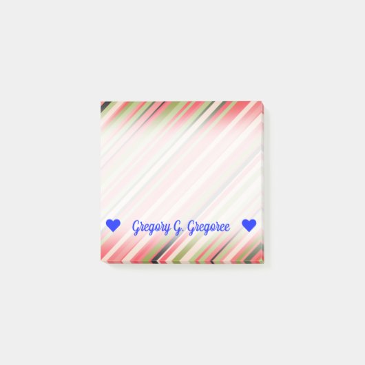 Kundengerechter Name; Wassermelone-Inspirierte Post-it Klebezettel (Vorderseite)