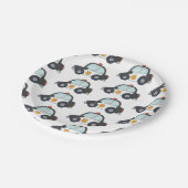 Kundengerechter Polizeiwagen Pappteller (Schrägansicht)