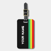 Kundengerechter Rasta-Gestreifter Gepäckanhänger (Vorderseite vertikal)