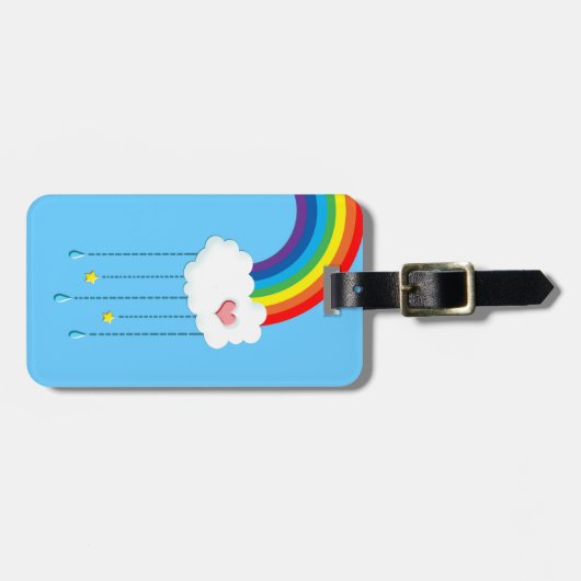 Kundengerechter Regenbogen-Gepäckbügel Gepäckanhänger (Vorderseite horizontal)