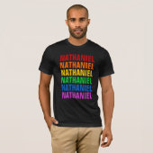 Kundengerechter Regenbogen wiederholtes T-Shirt (Vorne ganz)