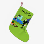 Kundengerechter Retro städtischer Kleiner Weihnachtsstrumpf (Vorderansicht (hängend))