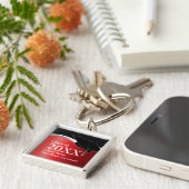 Kundengerechter roter und schwarzer schlüsselanhänger (Seite)