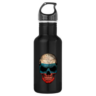 Kundengerechter russischer Flaggen-Schädel Trinkflasche