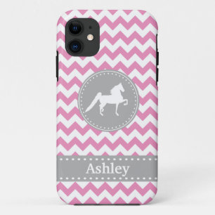 Kundengerechter Saddlebred rosa Zickzack iPhone 5 Case-Mate iPhone Hülle