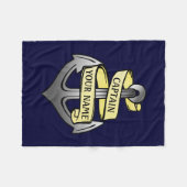 Kundengerechter Schiffs-Kapitän Ihr Namensanker 1 Fleecedecke (Vorderseite (Horizontal))