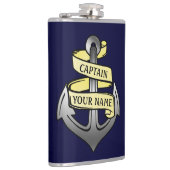 Kundengerechter Schiffs-Kapitän Ihr Namensanker 2 Flachmann (Rechts)