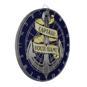Kundengerechter Schiffs-Kapitän Ihr Namensanker Dartscheibe (Vorderseite Links)